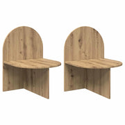 Set di 2 Comodini | Armadio da Notte | Mobiletto da notte Rovere Artigianale 48 x 49 x 65 cm