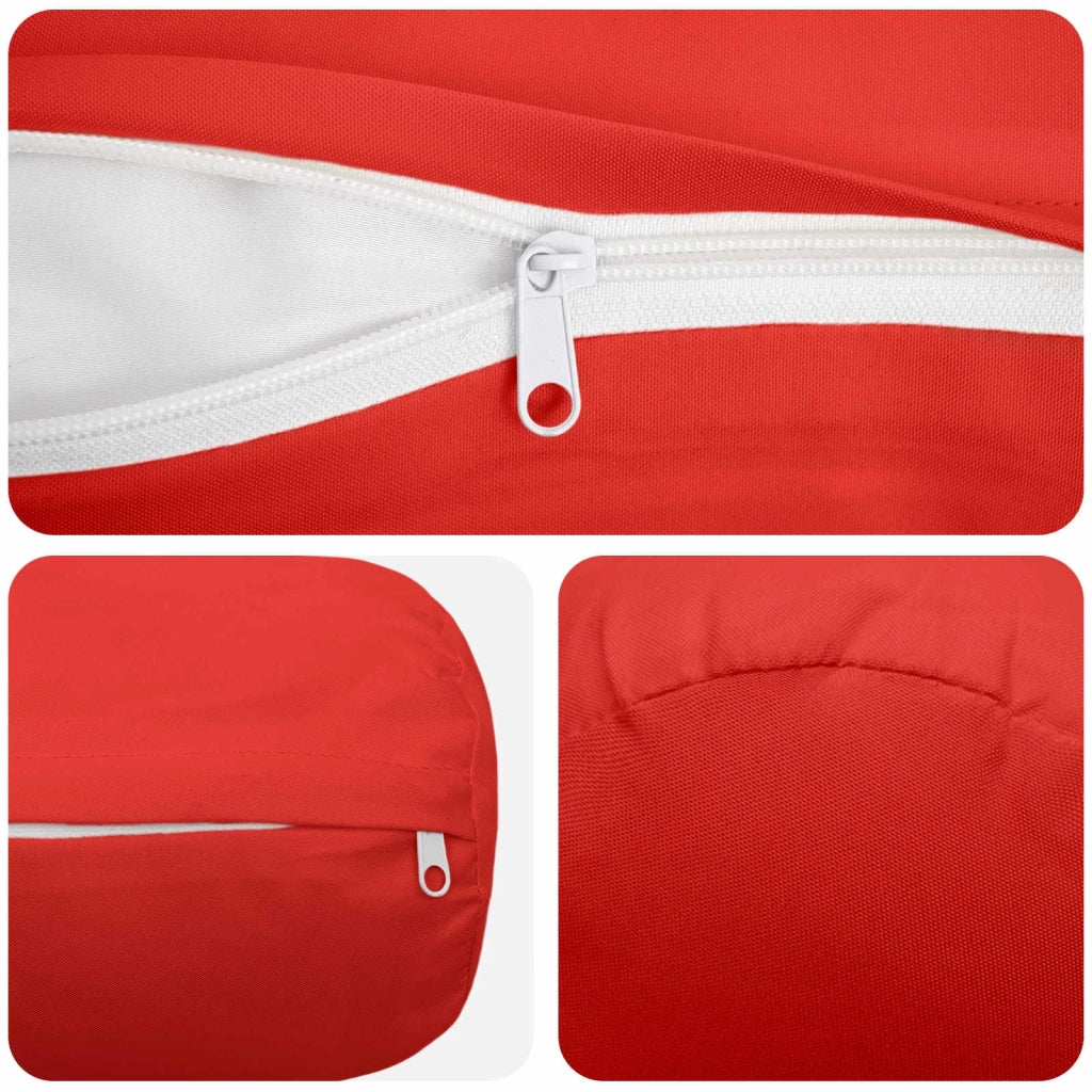 Federa 6 pcs HEERLEN Rosso Ø 15 x 40 cm Poliestere 923338