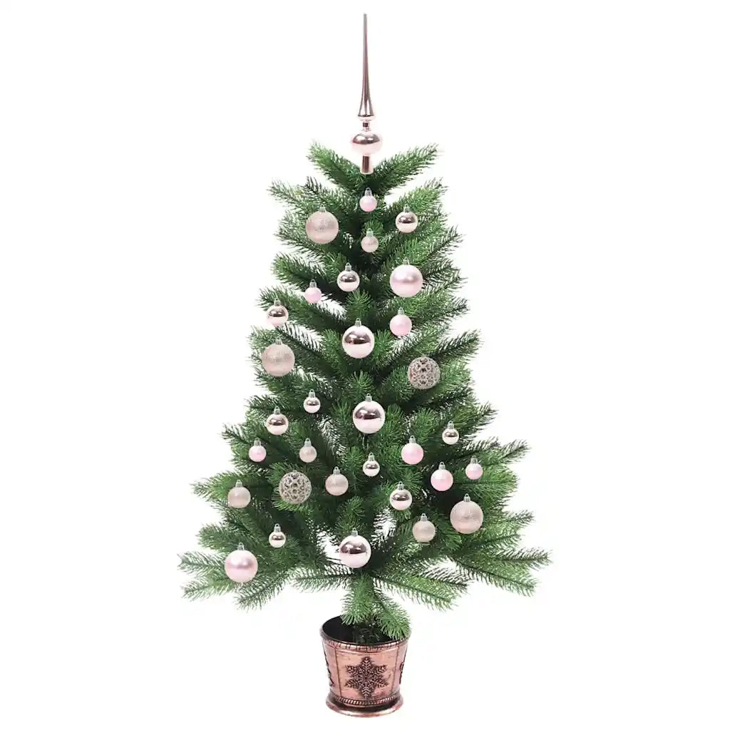 Albero di Natale | Decorazioni natalizie con 150 LED con supporto Verde 90 cm PE