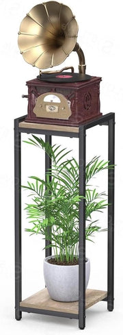 Regolo per piante angolari - 2 strati - decorativo - 1 pezzo - grigio - legno