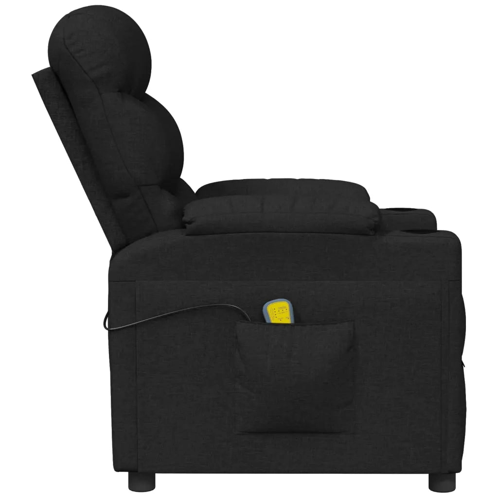 Poltrona Massaggiante Nera in Tessuto cod mxl 62687