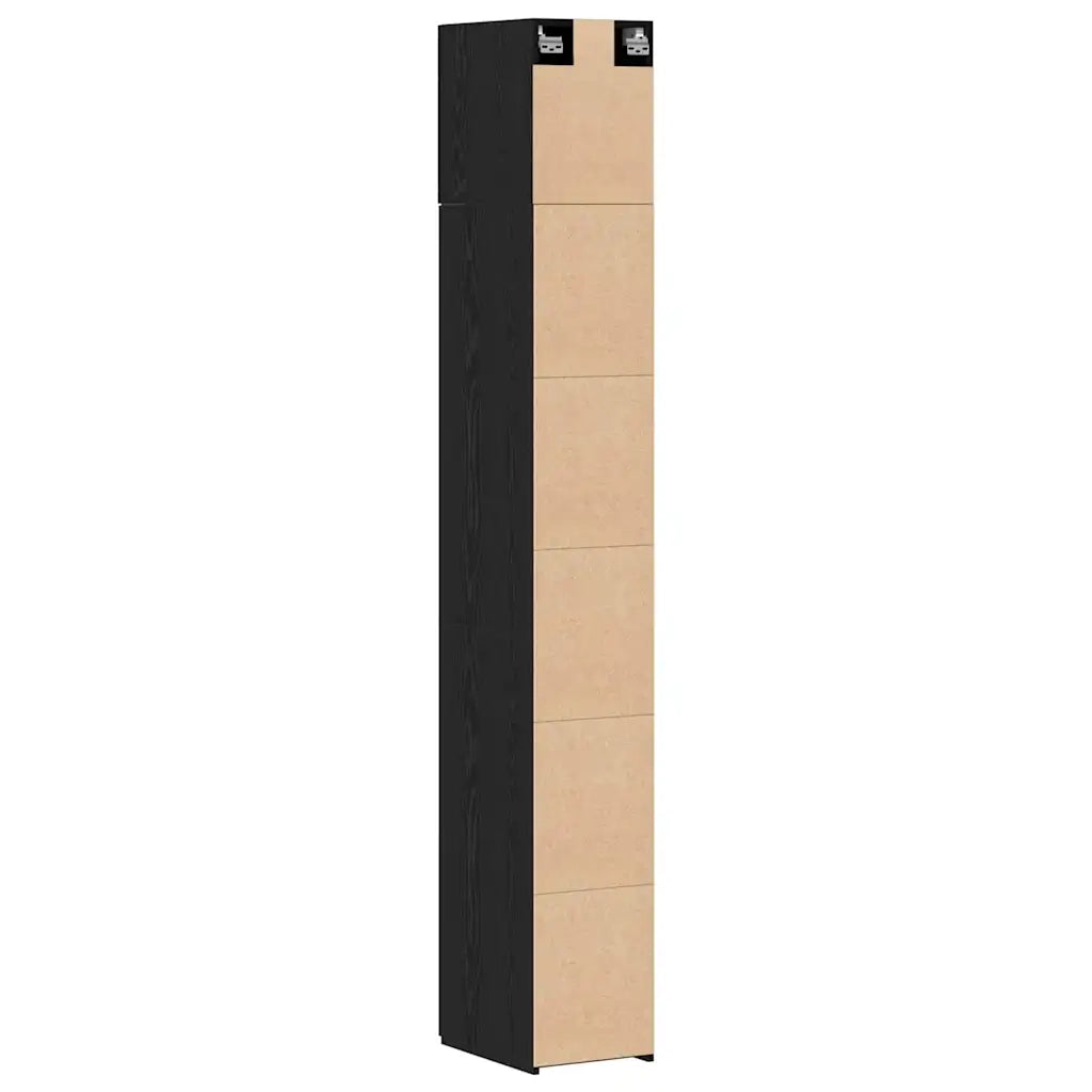 Armadio 2 pz Rovere Nero 30 x 42,5 x 225 cm CFW7000019