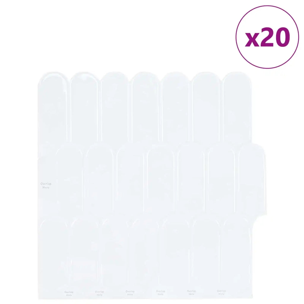 Piastrella Piuma 20 pcs Bianco 30 x 30 cm Poliuretano e PET