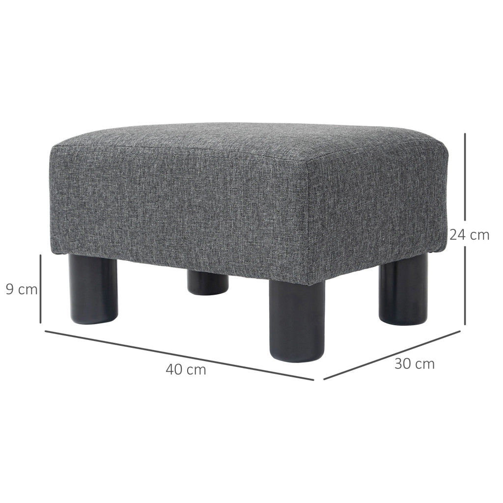 Poggiapiedi Tessuto ¨C Xylo ¨C Grigio con Gambe in Plastica