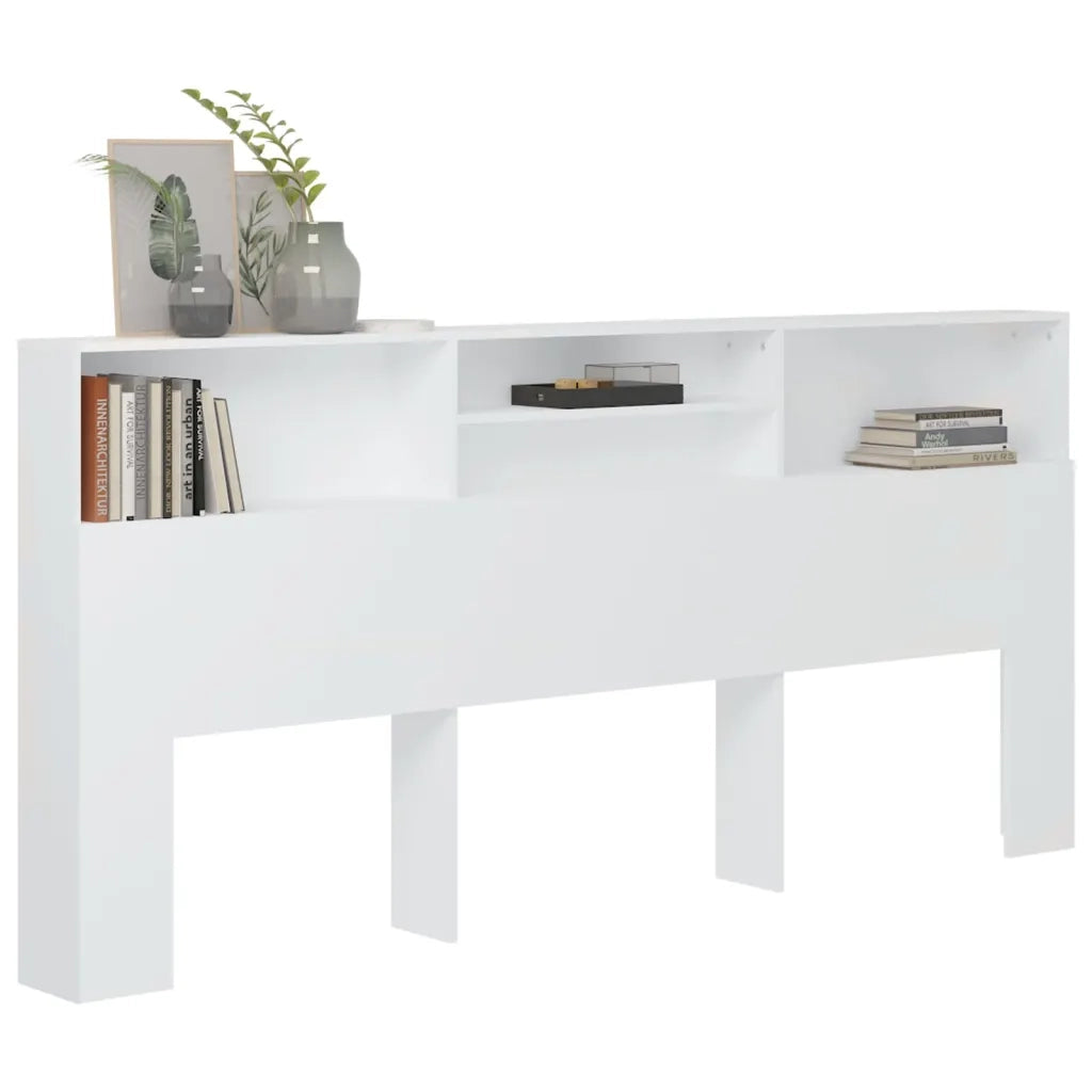 Testiera con Contenitore Bianco 220x19x103,5 cm 811898