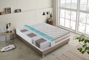 Materasso Singolo 80x200 800 molle e Memory Foam - 9 zone differenziate - sfoderabile - alto 25 cm