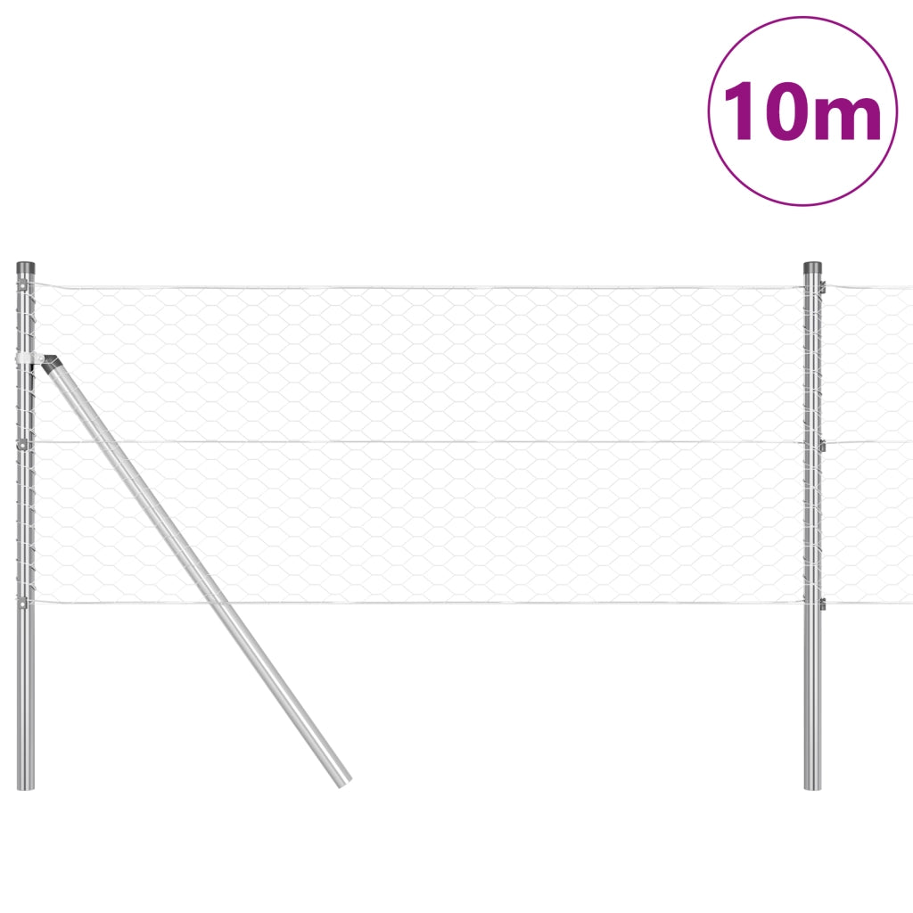 Recinzione Esagonale  0.6x10 m Acciaio Zincato