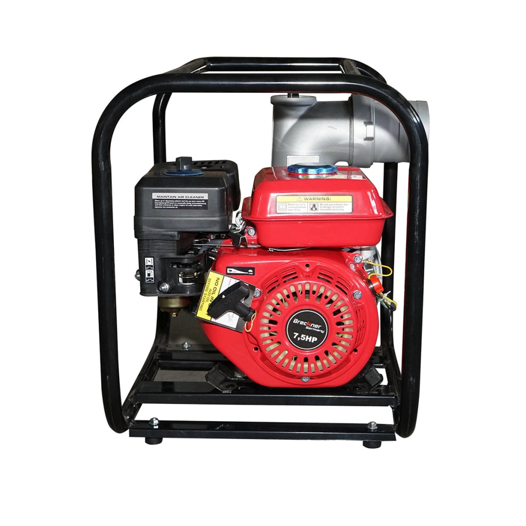 Motopompa a benzina 7,5 CV WP40S, 4 pollici, portata massima 80 m³/h, profondità 8 m, altezza 26 m. Breckner Germany