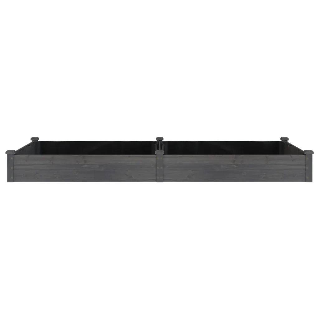 Fioriera Giardino con Fodera Grigia 240x120x25cm Massello Abete 364303