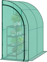 Serra da Giardino, Serra per Orto con 2 Porte Avvolgibili, Copertura per Piante con Telo PE a Rete 140 g/m2 e Telaio Metallico, Verde, 200x100x210cm