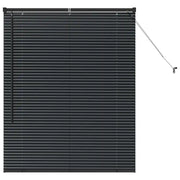 Tendaggi a Veneziana | Tenda a lamelle Nero 130 x 100 cm Alluminio