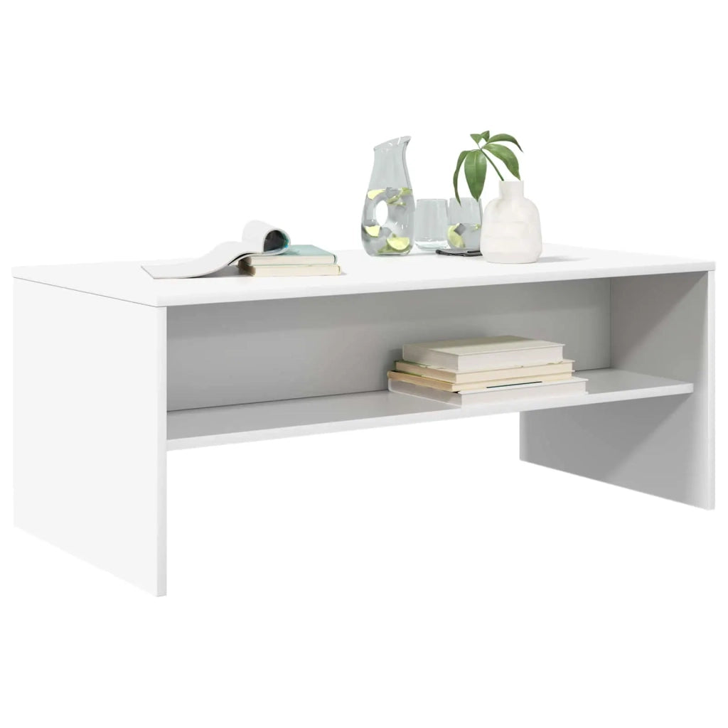 Tavolino da salotto Bianco 100 x 50 x 40 cm Legno multistrato