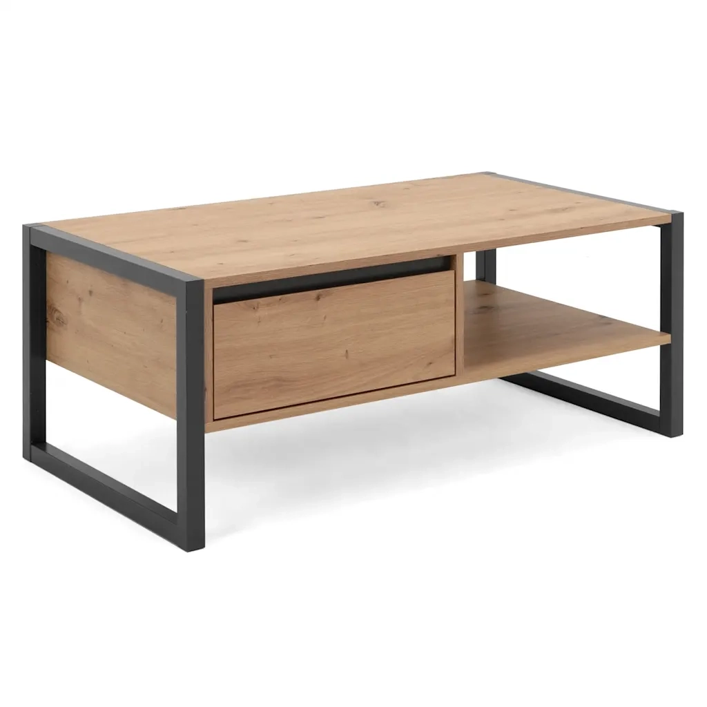 Finori Tavolino da Salotto Denver 55 Rovere Artigianale e Antracite 441180