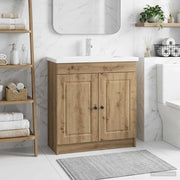 Mobiletto da bagno sotto il lavello Rovere Artigianale 890073