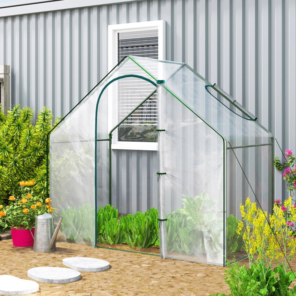 Serra da Giardino con Finestra e Porta ¨C Zephmum ¨C 180x100x168 cm Trasparente