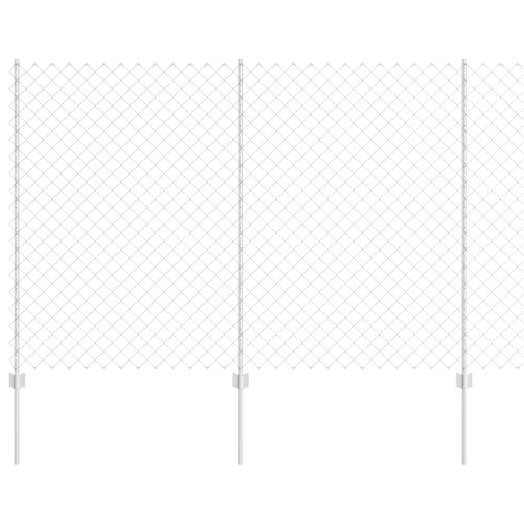 Recinzione a Maglia con 20 Post U Argento 1.5x10 m Acciaio