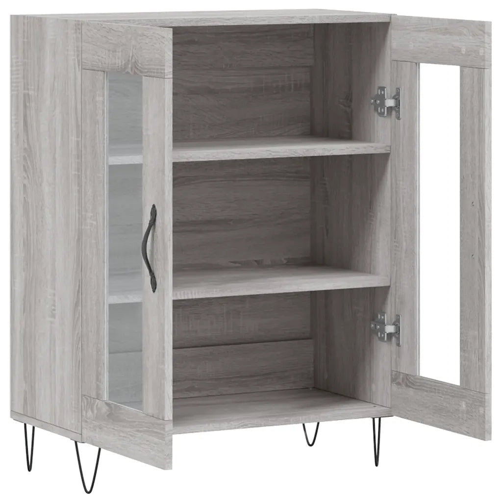 Credenza-Buffet-Armadio da cucina Grigio Sonoma 69,5x34x90 cm in Legno Multistrato 260477