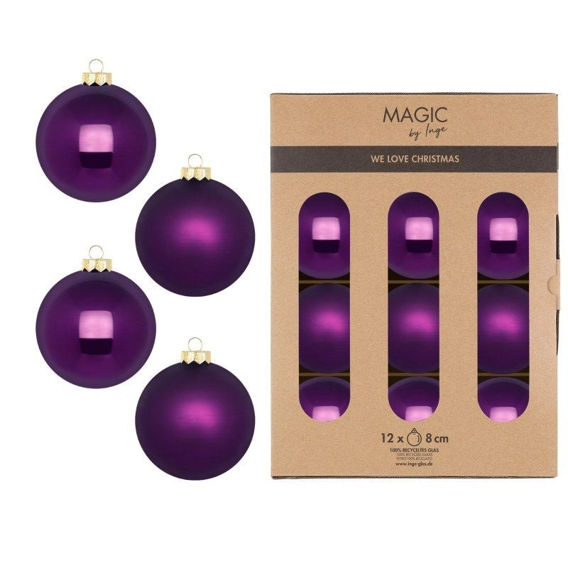 CONFEZIONE 12 PALLE VT VIOLA D 8 CM