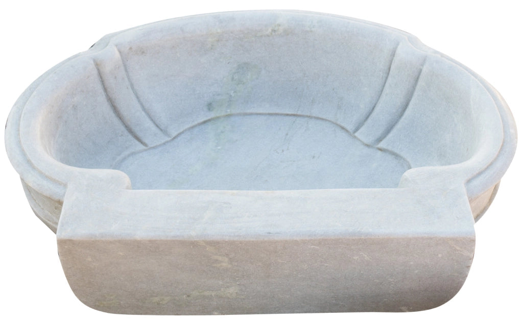Biscottini Vasca in marmo bianco L80xPR57xH16 cm realizzata completamente mano Offerta