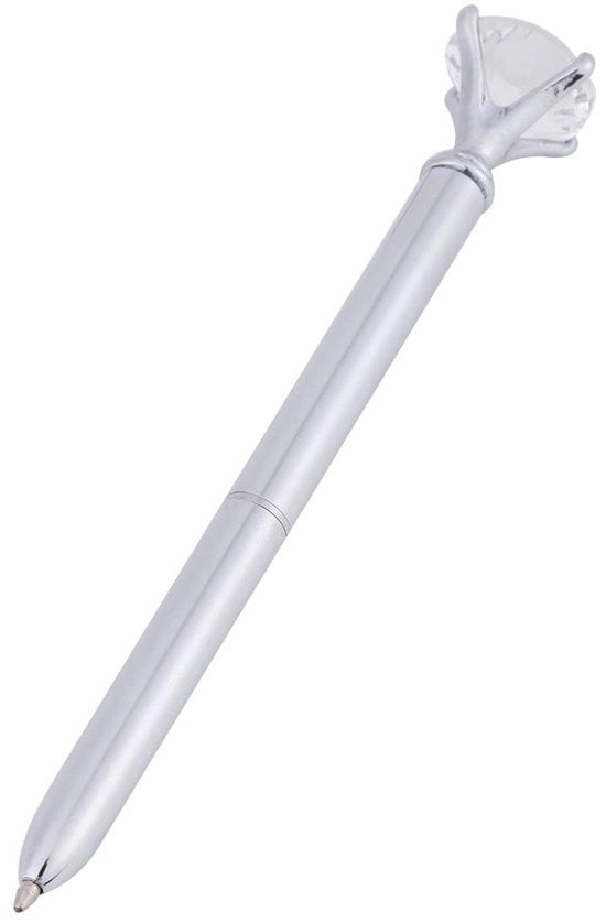 Stilo metallico retrattile - Stilo cristallino retrattile - Materiale per scuola - Articoli per ufficio - Design professionale - Penna
