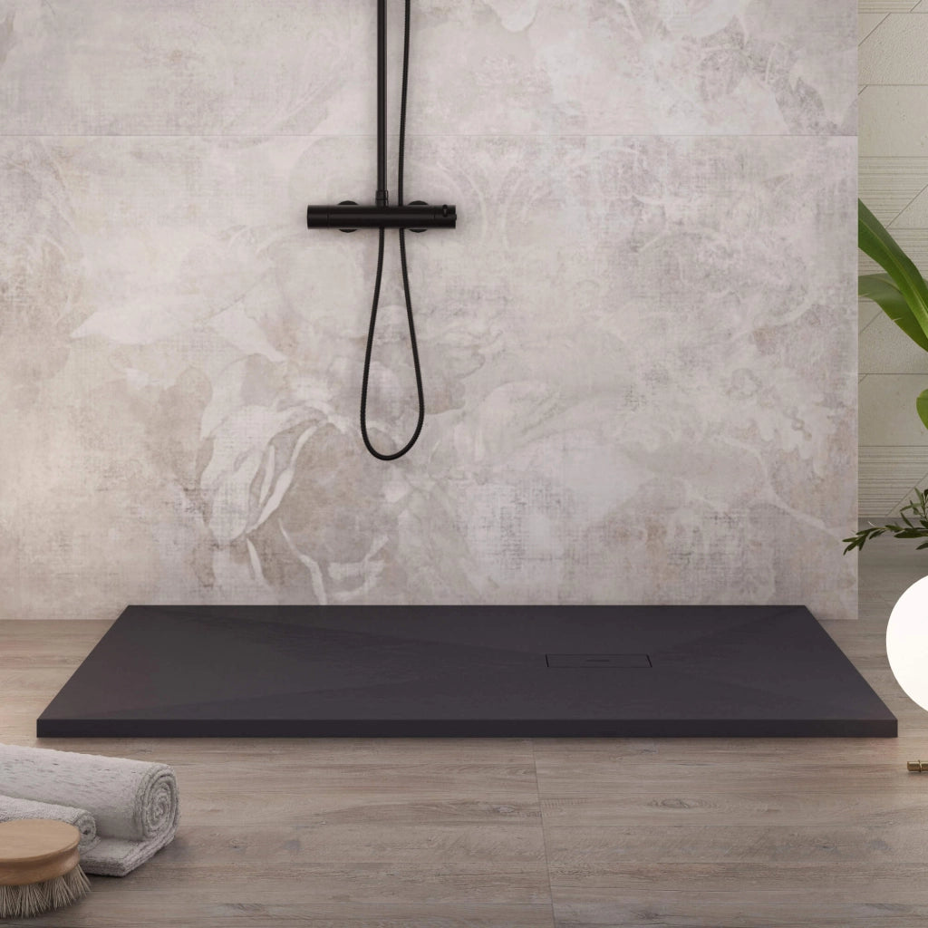 Piatto Doccia in Pietra 80x80 cm Bonussi Manila Nero