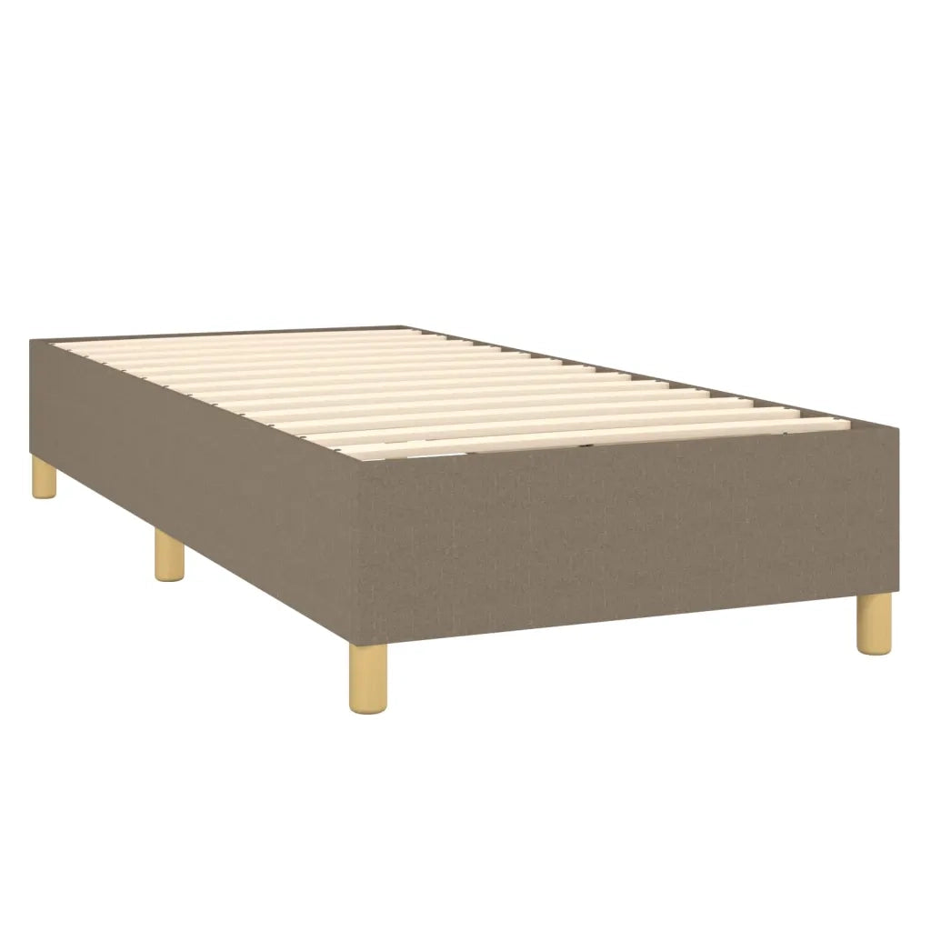 Giroletto a Molle con Materasso Tortora 90x190 cm in Tessuto 3137201