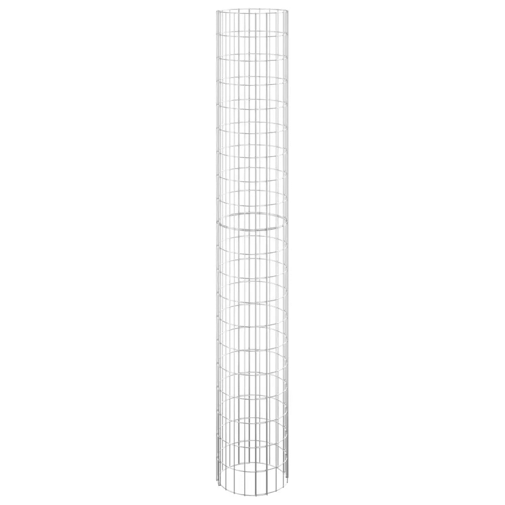 Fioriere Gabbione Circolare 3 pz in Acciaio Zincato Ã˜30x200 cm