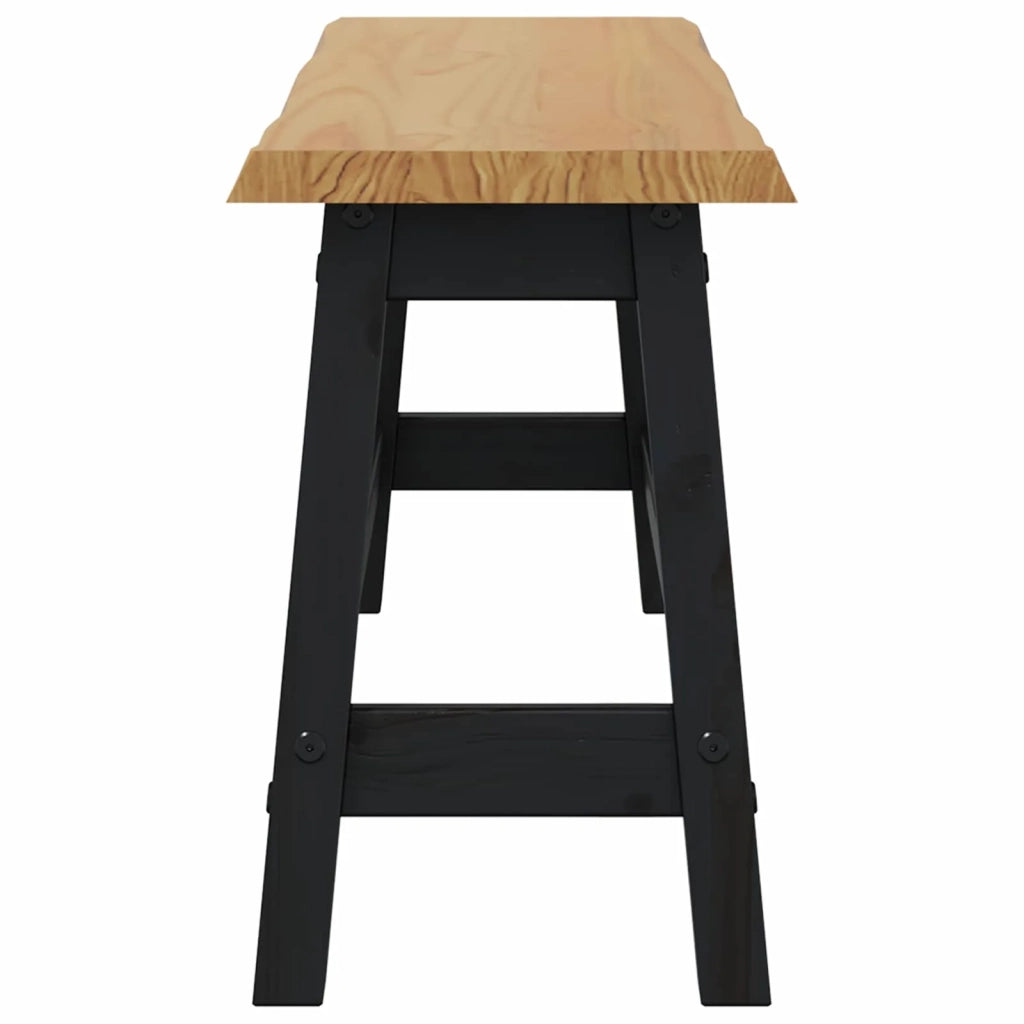 VidaXL Panchina da pranzo EKAI Nero 91,5 x 29 x 45,5 cm 42037009