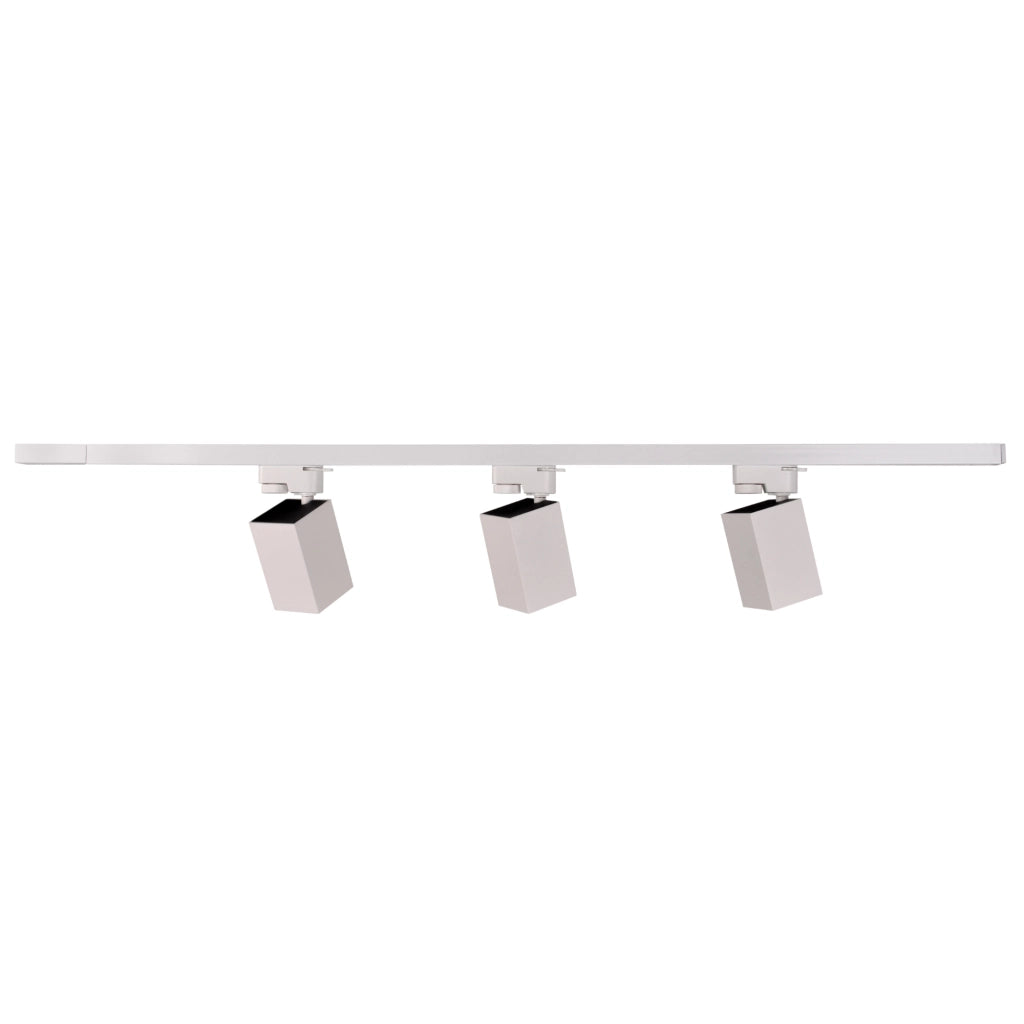 Kit binario Polux SQUARE 1m 3 faretti GU10 bianco/nero