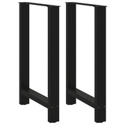 Gambe per tavolo da bar nere 2 pz 60x(90-91) cm in acciaio