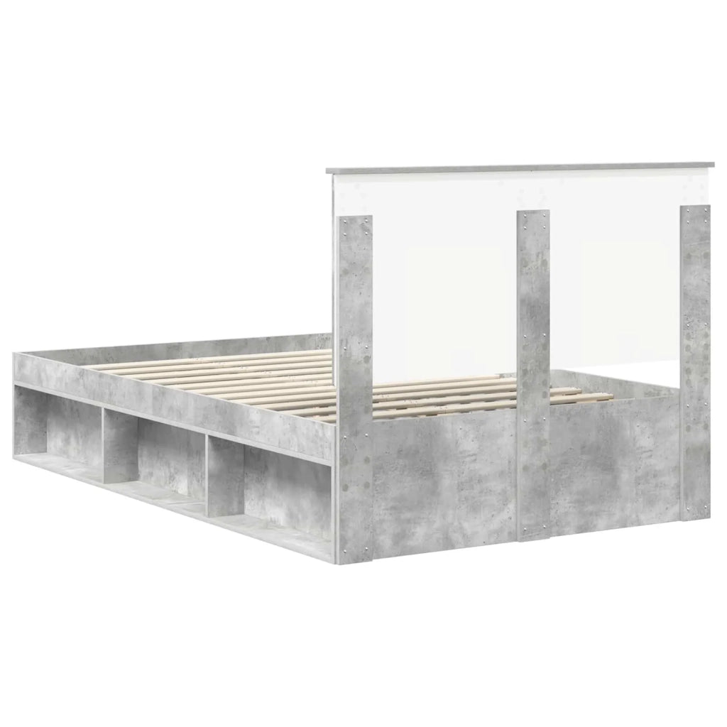 Struttura del letto Calcestruzzo 120 x 190 cm Pino massello