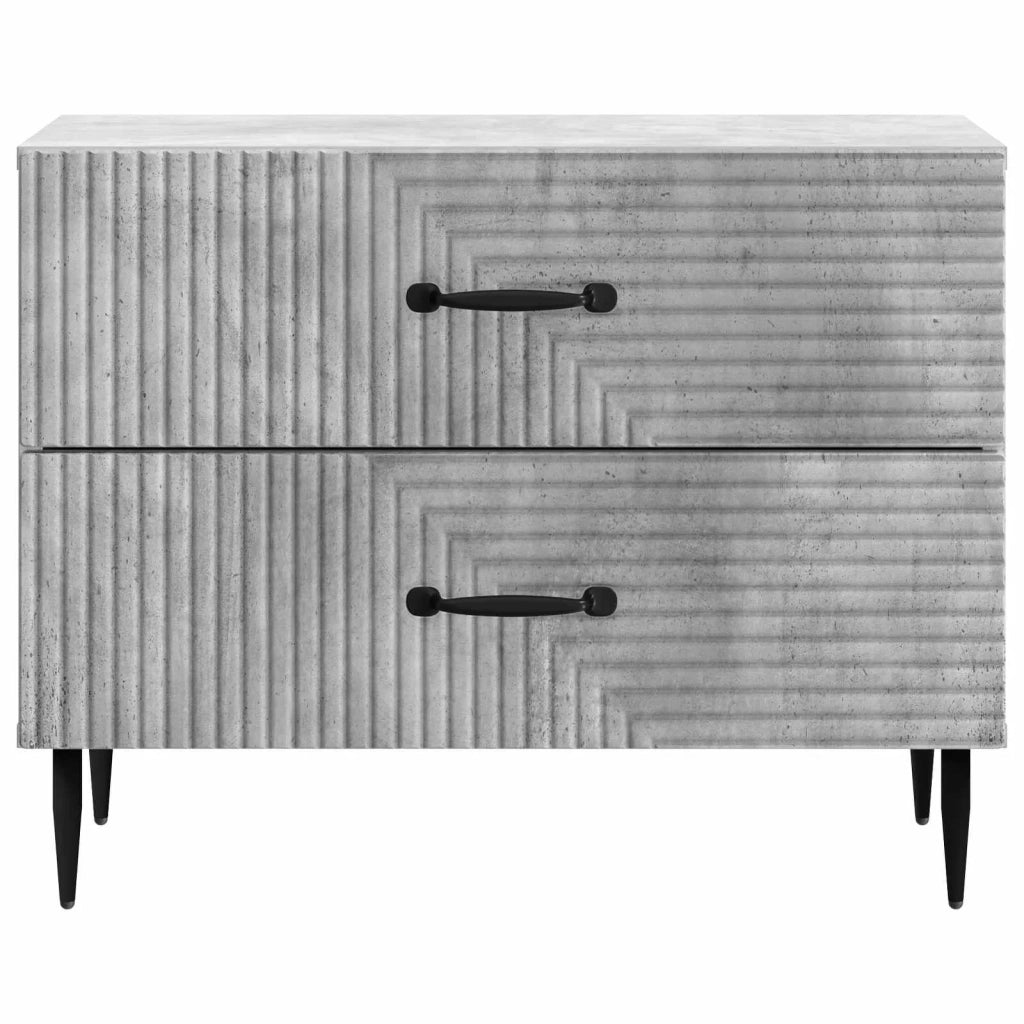 Armadio da Notte Grigio Cemento 62 x 34,5 x 47,5 cm