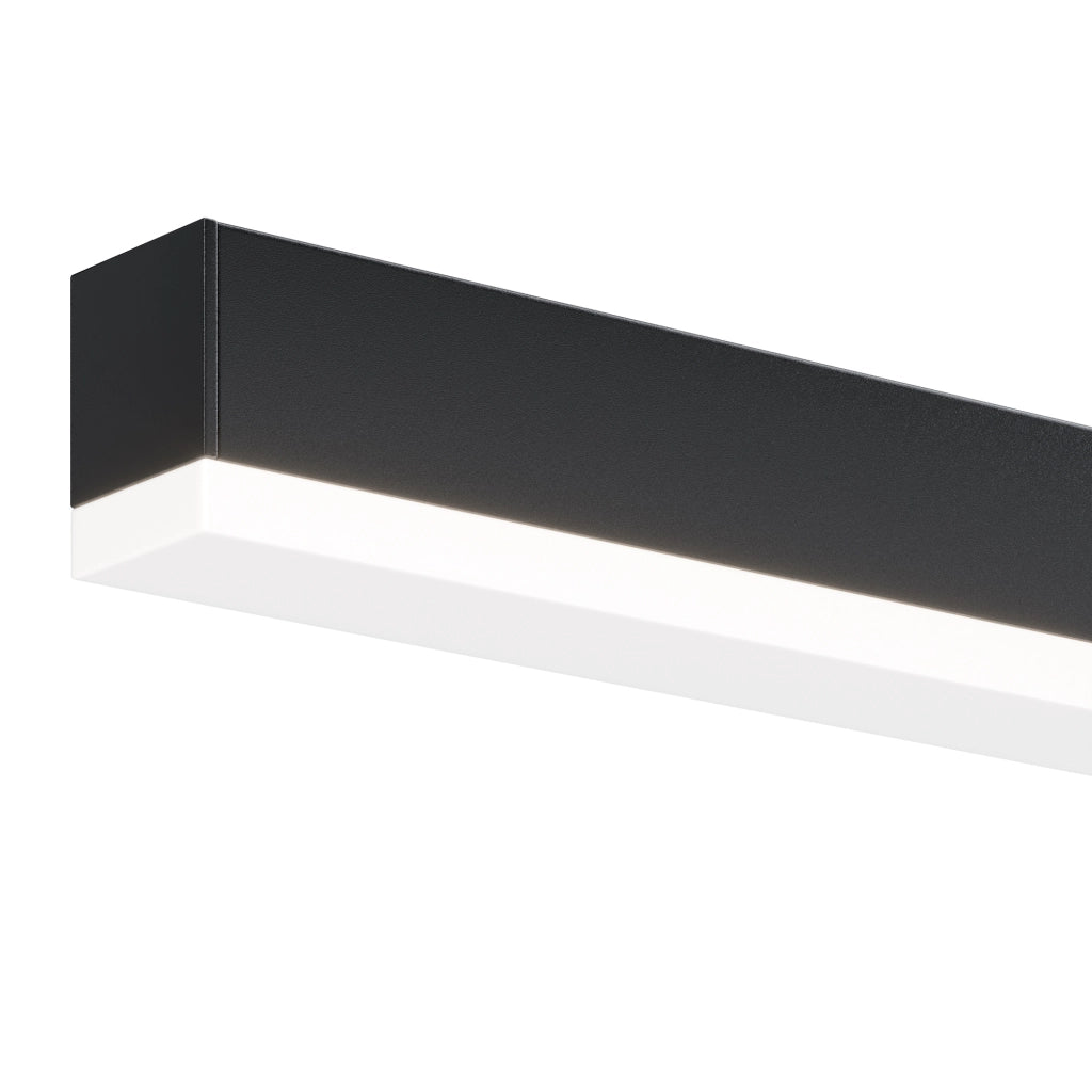 Maytoni Applique moderna Fichte 1 luce LED integrato nero metallo diffusore acrilico