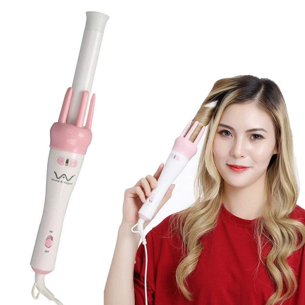 Trade Shop - Ferro Arricciacapelli Piastra Rotante Arriccia Capelli Ricci Automatico Pettine -
