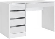 tavolo da toeletta Sherry, Bianco lucido, 120 cm senza specchio