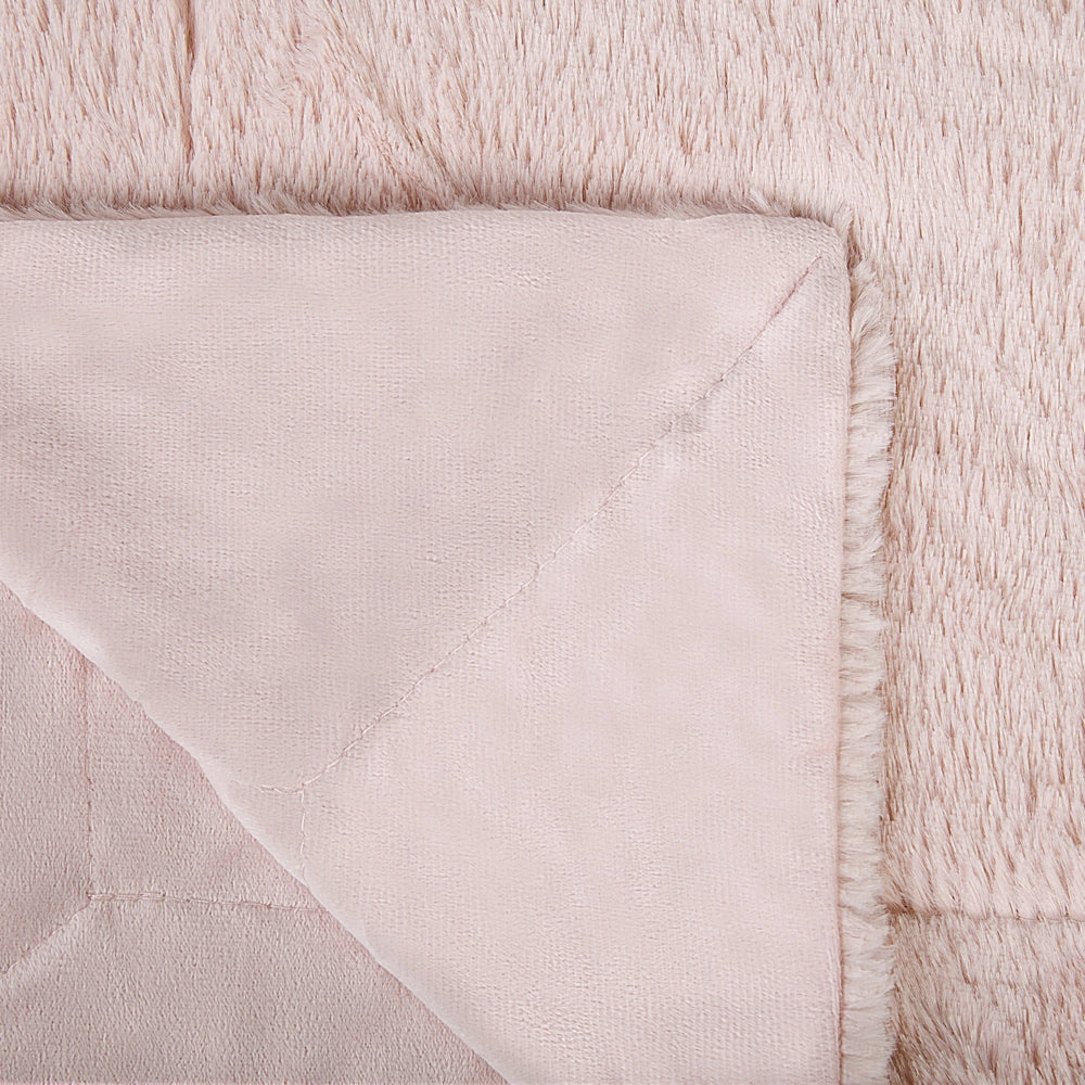 Copriletto coperta Rosa Peluche 180 x 200 cm soffice Camera da letto