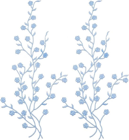 Set a due pezzi di patch per cucire e stirare - Decorazioni ricamate decorative per abiti, jeans, giacche e borse
