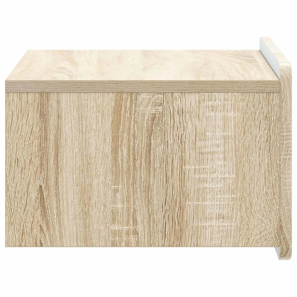 Comodino | Armadio da Notte | Mobiletto da notte a muro Rovere Sonoma 49 x 34,5 x 24 cm