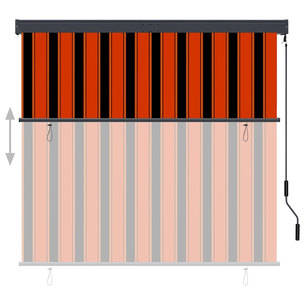 Tenda a Rullo per Esterni 160x250 cm Arancione e Marrone