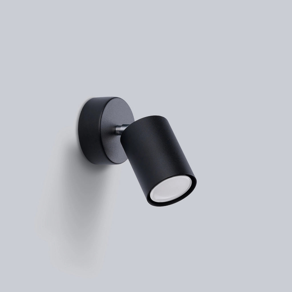 Applique Pure Lume Fjello orientabile nera/cromo GU10