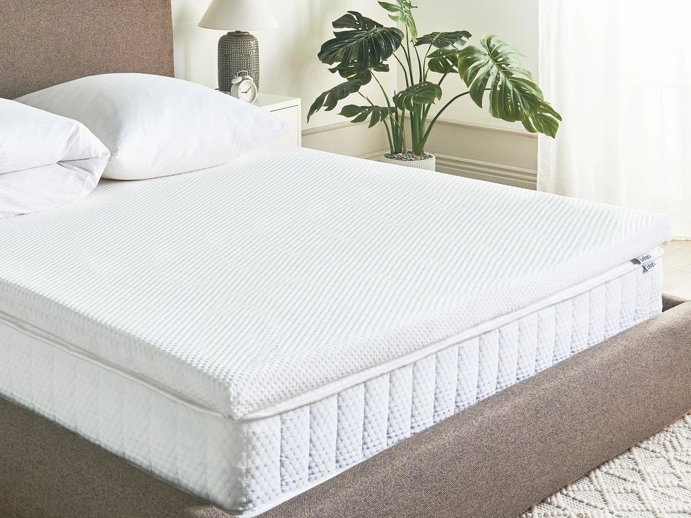 Coprimaterasso in schiuma bianca 160 x 200 cm comfort morbidezza