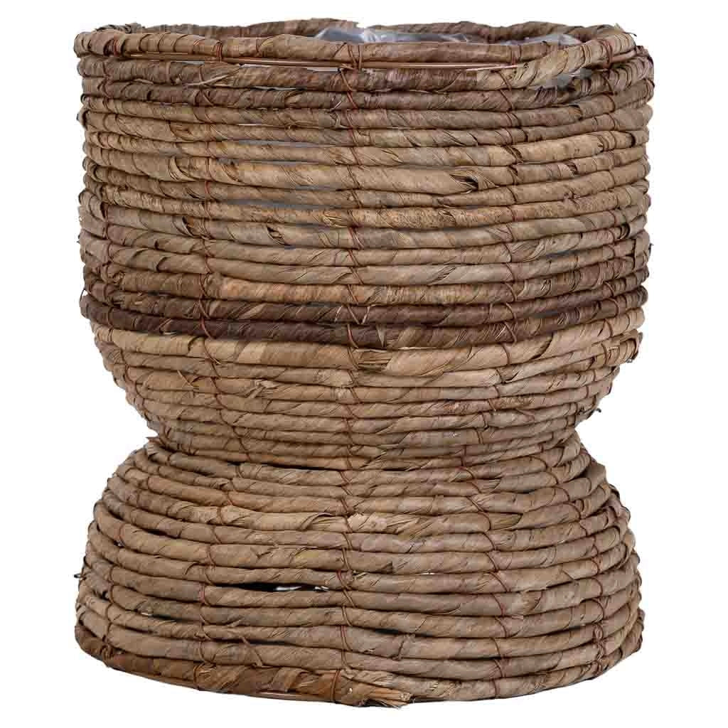Fioriera in foglia di banano naturale marrone, D26x18,5h cm