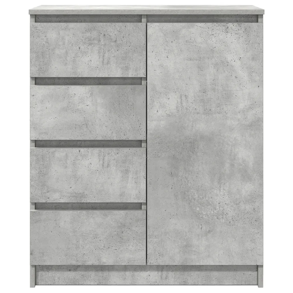 Credenza con Cassetti Grigio Cemento 71x35x84 cm in Truciolato 861583