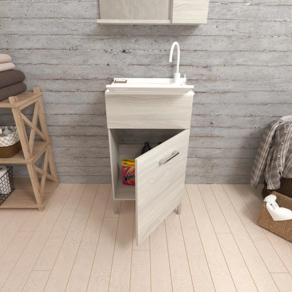 Lavatoio anta unica da cm 45x50 colore rovere grigio