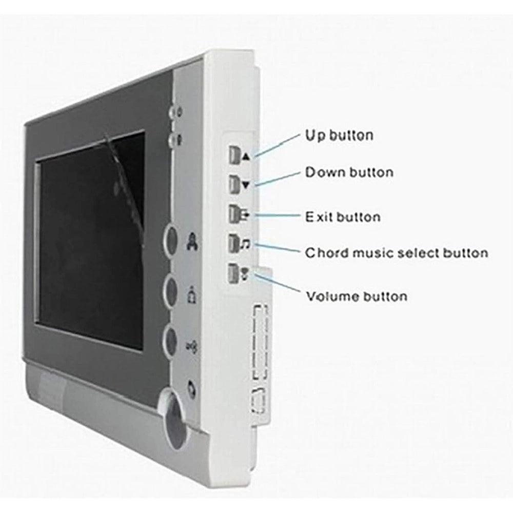 Trade Shop - Kit Video Citofono Videocitofono Monitor 7" Telecamera Ir Giorno Notte -