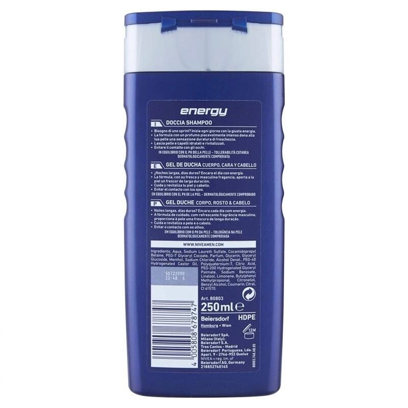 NIVEA DOCCIA SHAMPOO 250 ML ENERGY