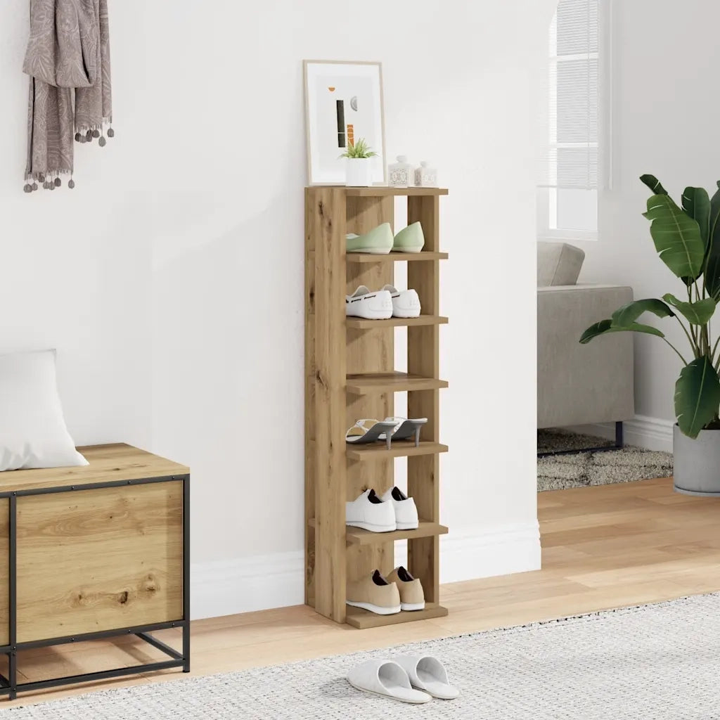 Scarpiera | Mobile per scarpe Rovere Artigianale 28x27x102 cm in Truciolato