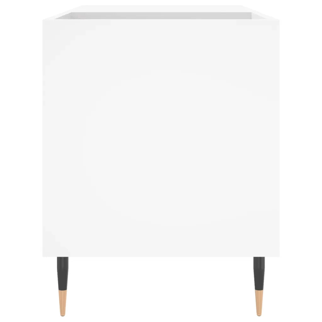 Mobile Porta Dischi Bianco 85x38x48 cm in Legno Multistrato 831692