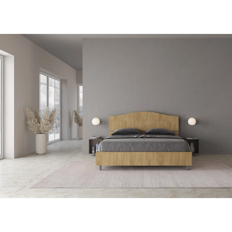 Letto Matrimoniale 160x190 cm Dores - Con rete,Quercia Natura