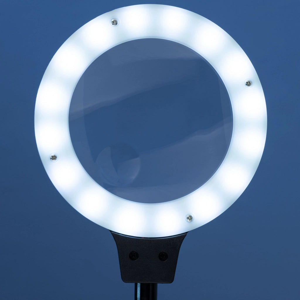 Terza Mano con Lente d'Ingrandimento LED TE-802 – Base Stabile, Braccio Flessibile | Ø85 mm, 2.5x + 4x